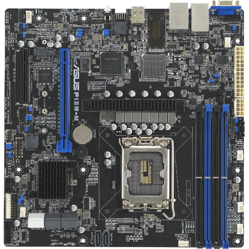 Материнская плата ASUS P13R-M LGA1700 mATX 4xDDR5 PCIEx16 PCIEx8 M.2 VGA 2хGLAN