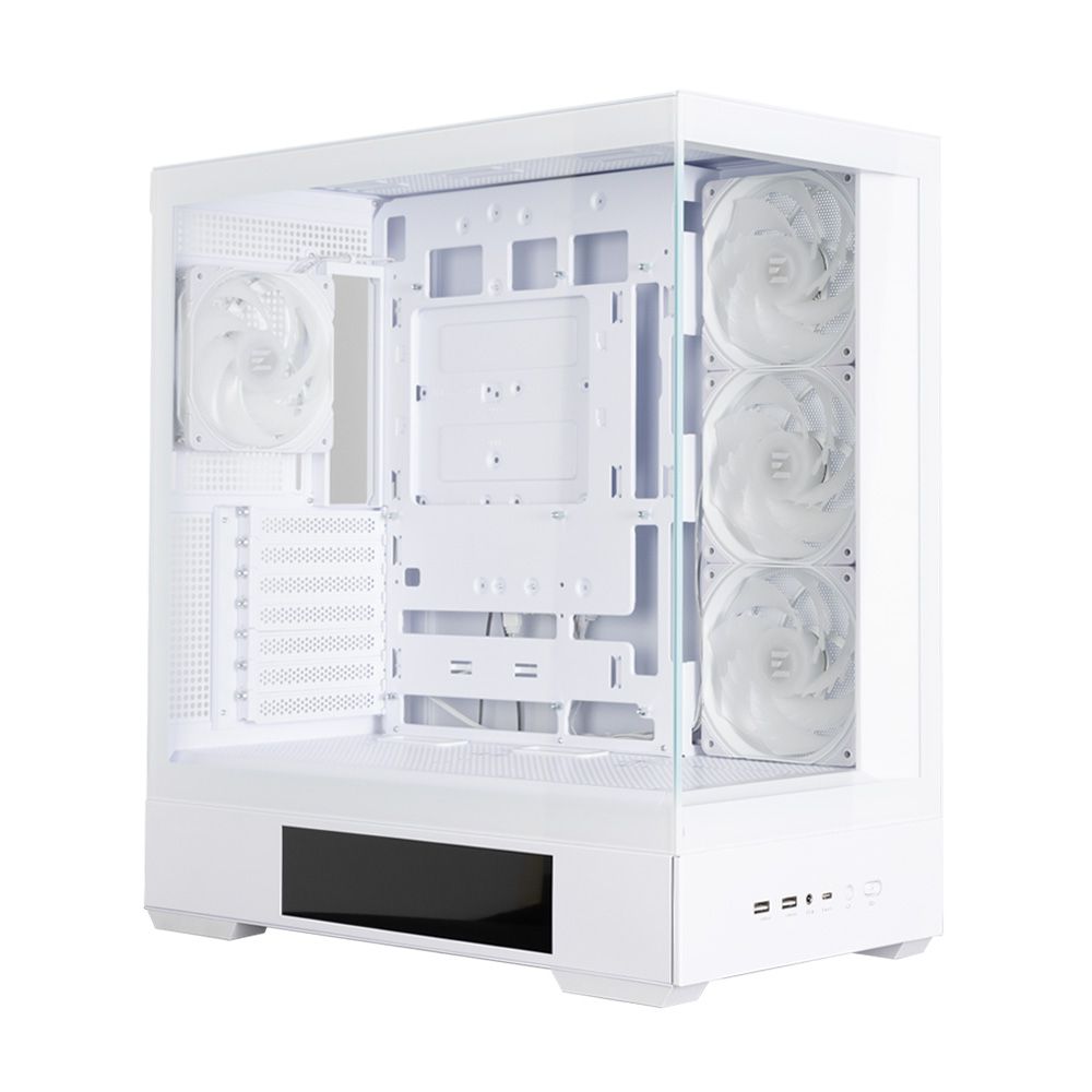 Корпус для ПК Zalman P40 DS White ATX Mid Tower PC Case, 120mm ARGB Fanx4