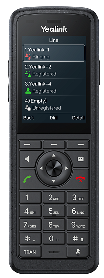 Телефон YEALINK AX86R, экран 2.4", Wi-Fi 6, IP67, Alarm, виброоповещение, Bluetooth, 3.5 mm, Type-C,