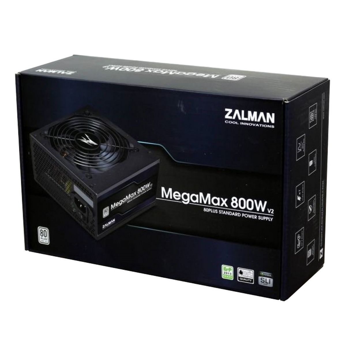 Блок питания Zalman ZM800-TXII, 800W, ATX12V v2.31, APFC, 12cm Fan, 80+ 230V EU, Retail