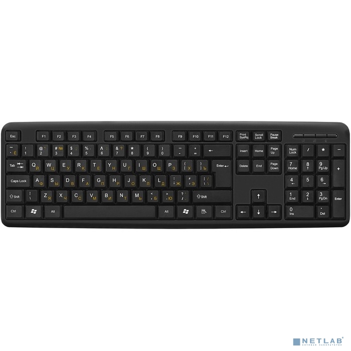 Exegate EX287138RUS Клавиатура ExeGate LY-405 (USB, 105кл., Enter большой, шнур 1,5м, черная, Color 