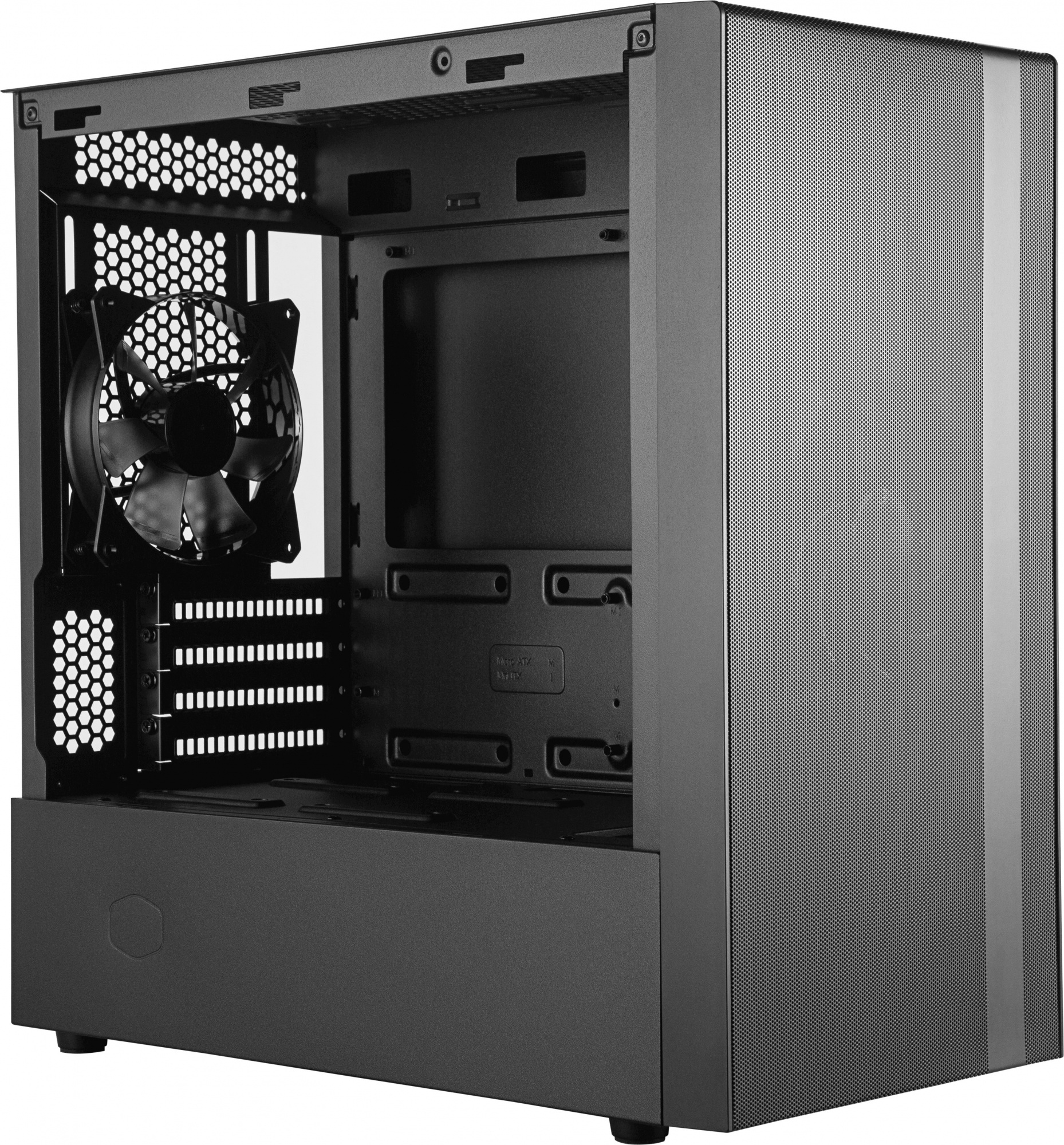 Корпус Cooler Master MasterBox NR400 w/o ODD черный без БП mATX 4x120mm 4x140mm 2xUSB3.0 audio bott 