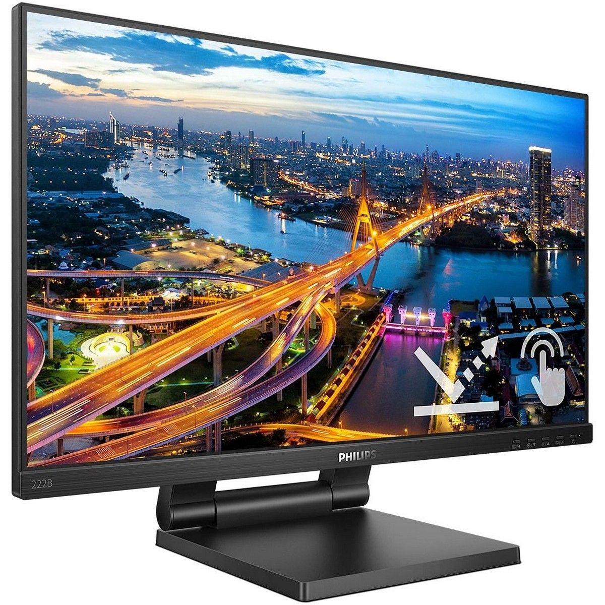 Монитор Philips 21.5" B Line 222B1TC черный IPS LED 16:9 HDMI M/M матовая HAS 250cd 178гр/178гр 1920