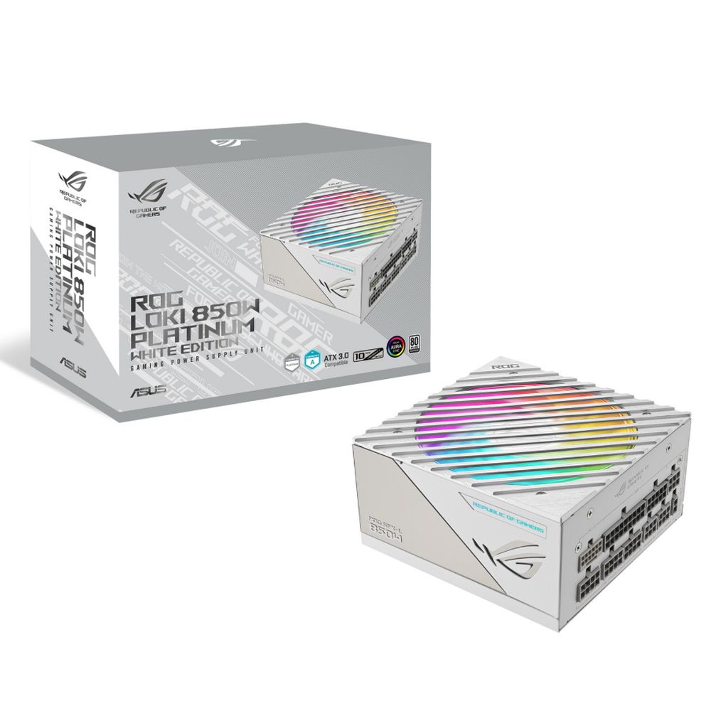 Блок питания SFX ASUS ROG-LOKI-850P-WHITE-SFXL-GAMING 90YE00N2-B0NA00 850W, 80Plus Platinum, 120mm f
