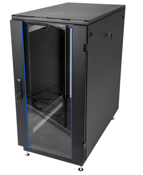 Шкаф ЦМО Шкаф телекоммуникационный напольный 30U (600  800) дверь стекло, чёрный