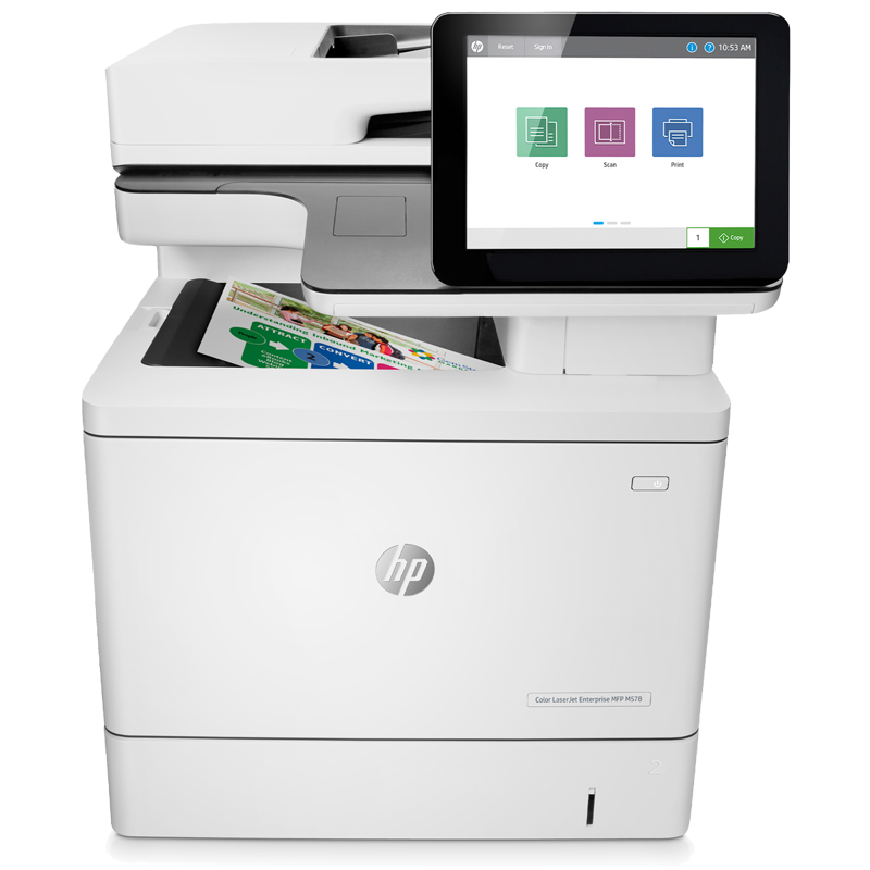 МФУ лазерный HP Color LaserJet Enterprise M578dn (7ZU85A) A4 Duplex белый