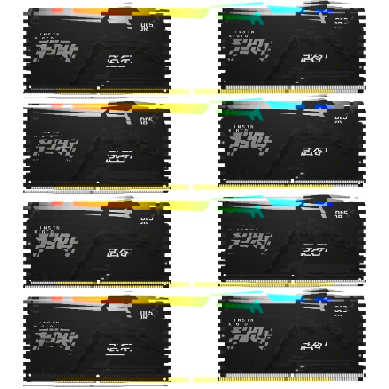 Память DDR5 4x16GB 5200MHz Kingston KF552C40BBAK4-64 Fury Beast RGB RTL Gaming PC5-41600 CL40 DIMM 2