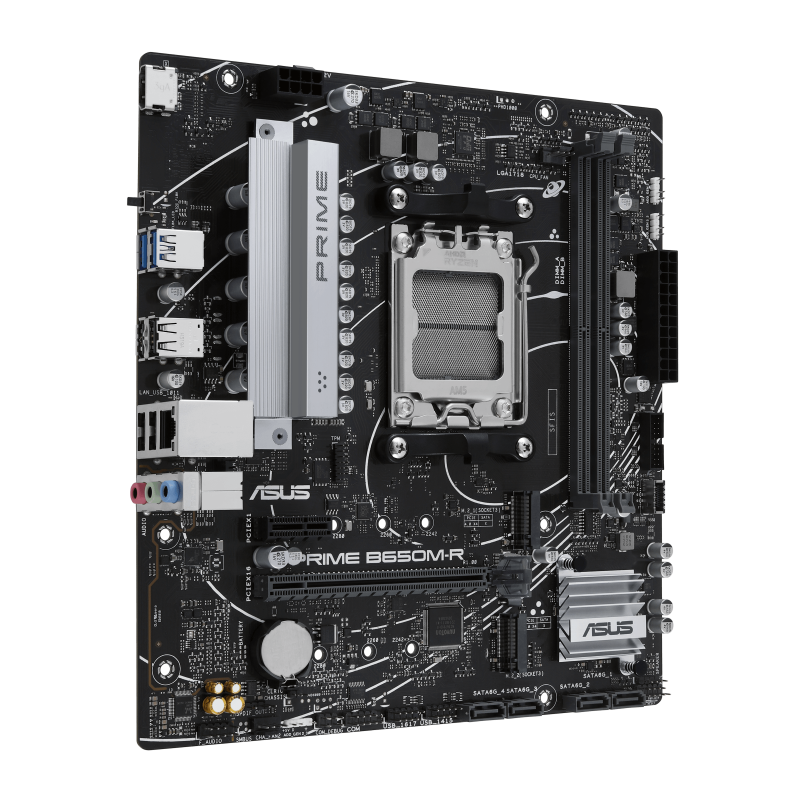 Материнская плата Asus PRIME B650M-R Socket AM5 AMD B650 2xDDR5 mATX AC`97 8ch(7.1) 2.5Gg RAID+HDMI