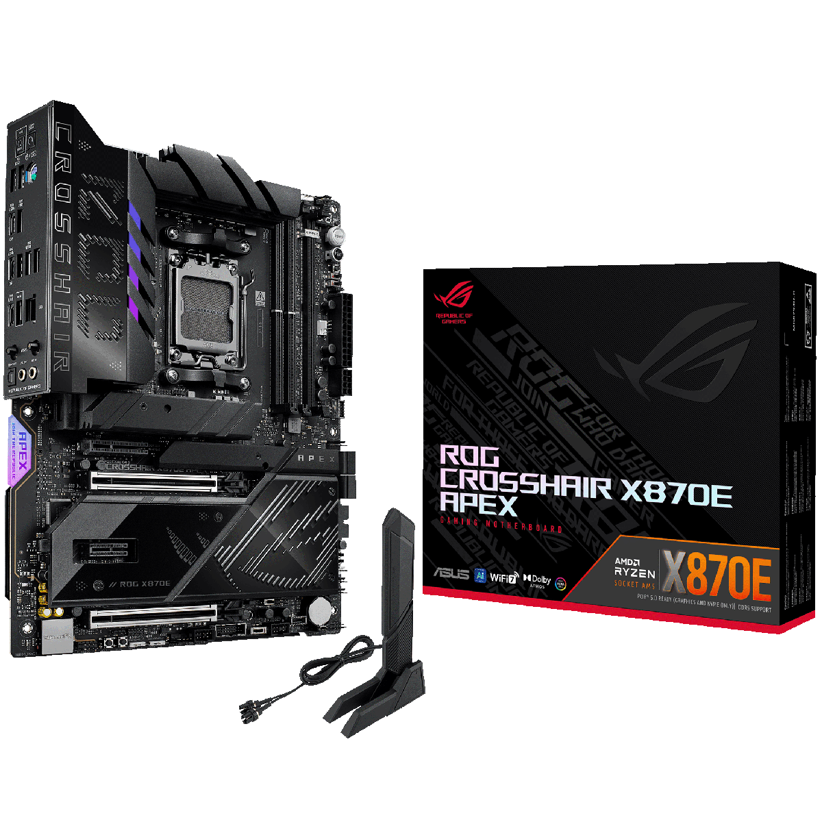 Материнская плата Asus ROG CROSSHAIR X870E APEX Socket AM5 AMD X870E 2xDDR5 ATX AC`97 8ch(7.1) 5Giga