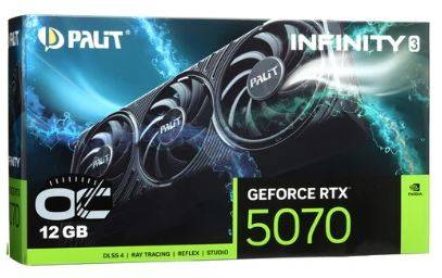 Видеокарта Palit PCI-E 5.0 PA-RTX5070 Infinity 3 OC NVIDIA GeForce RTX 5070 12Gb 192bit GDDR7 2325/2