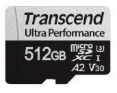 Флеш карта microSD 512GB Transcend Ultra Perfomrance microSDXC Class 10 UHS-I U3, V30, A2, (SD адапт