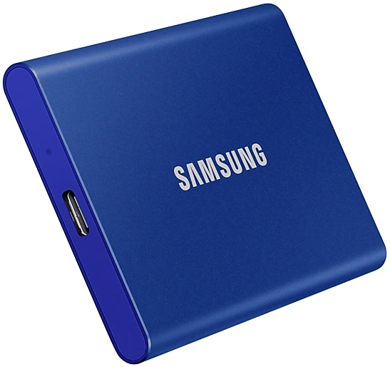 Накопитель SSD Samsung USB-C 2Tb MU-PC2T0H/WW T7 1.8" синий