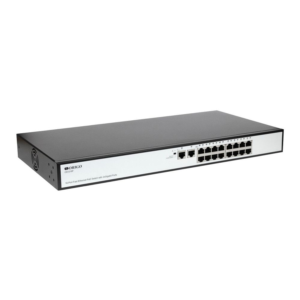 Коммутатор Origo OS1218P/190W OS1218P/190W/A1A 16x100Мбит/с 2x1Гбит/с 16PoE 16PoE+ неуправляемый