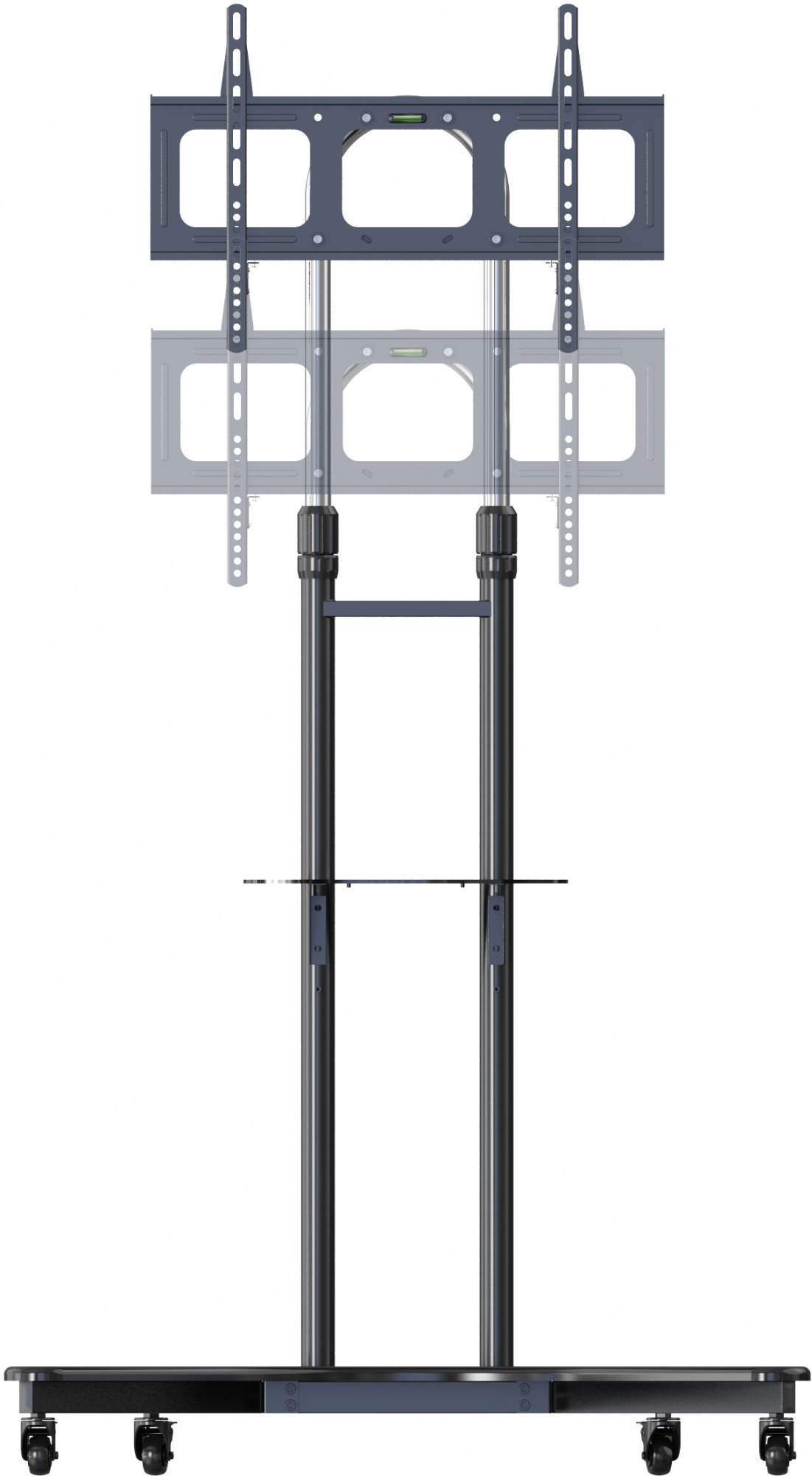 Стойка для телевизора Cactus CS-ST31 черный 37"-75" макс.81.6кг напольный мобильный
