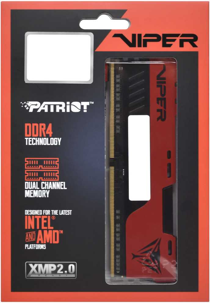 Память DDR4 2x16Gb 3200MHz Patriot PVE2432G320C8K Viper Elite II RTL Gaming PC4-25600 CL18 DIMM 288-