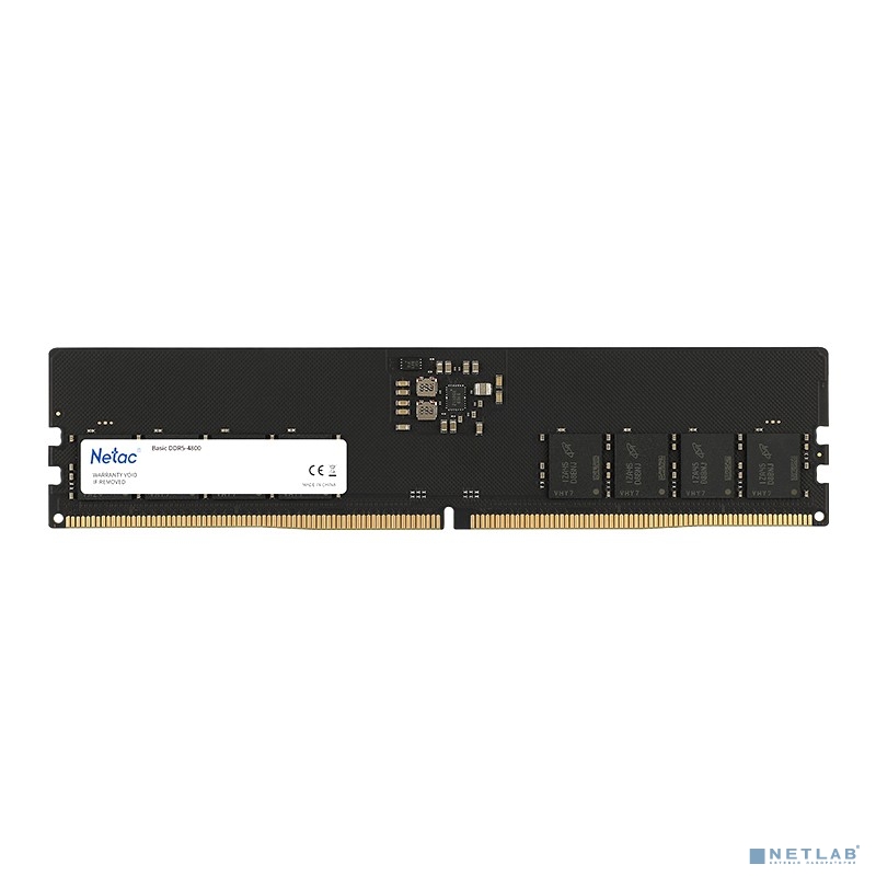 Память DDR5 16GB 4800MHz Netac NTBSD5P48SP-16 Basic RTL Gaming PC5-38400 CL40 DIMM 288-pin 1.1В Inte