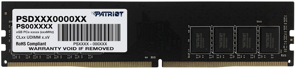 Память DDR4 16Gb 2666MHz Patriot PSD416G266681 Signature RTL PC4-21300 CL19 DIMM 288-pin 1.2В single