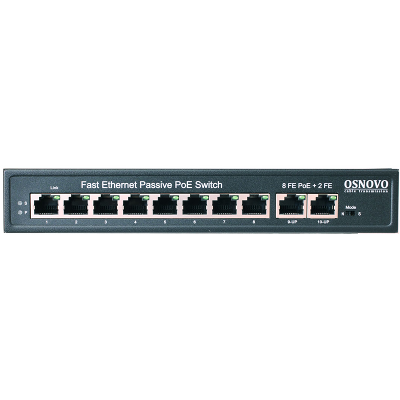 Коммутатор Osnovo SW-21000/A(120W) (L2) 8PoE 120W неуправляемый