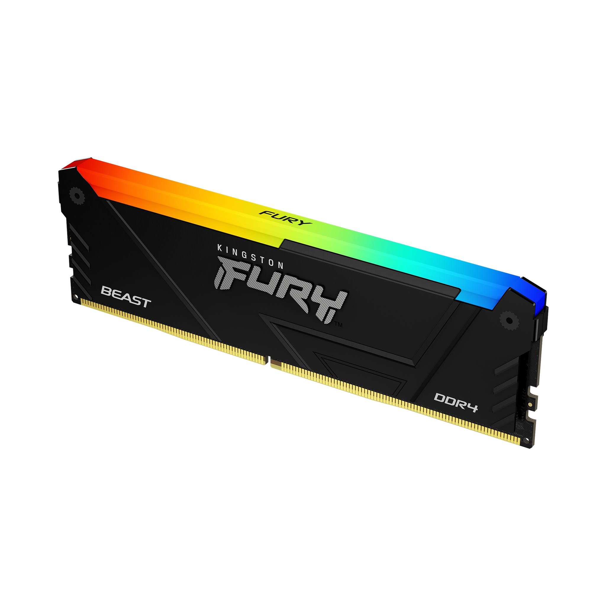 Память DDR4 32GB 3600MHz Kingston KF436C18BB2A/32 Fury Beast RGB RTL Gaming PC4-28800 CL18 DIMM 288-