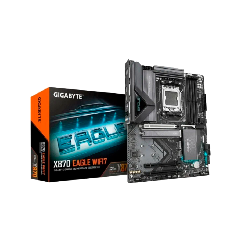 Материнская плата Gigabyte X870 EAGLE WIFI7 Socket AM5 AMD X870 4xDDR5 ATX AC`97 8ch(7.1) 2.5Gg RAID