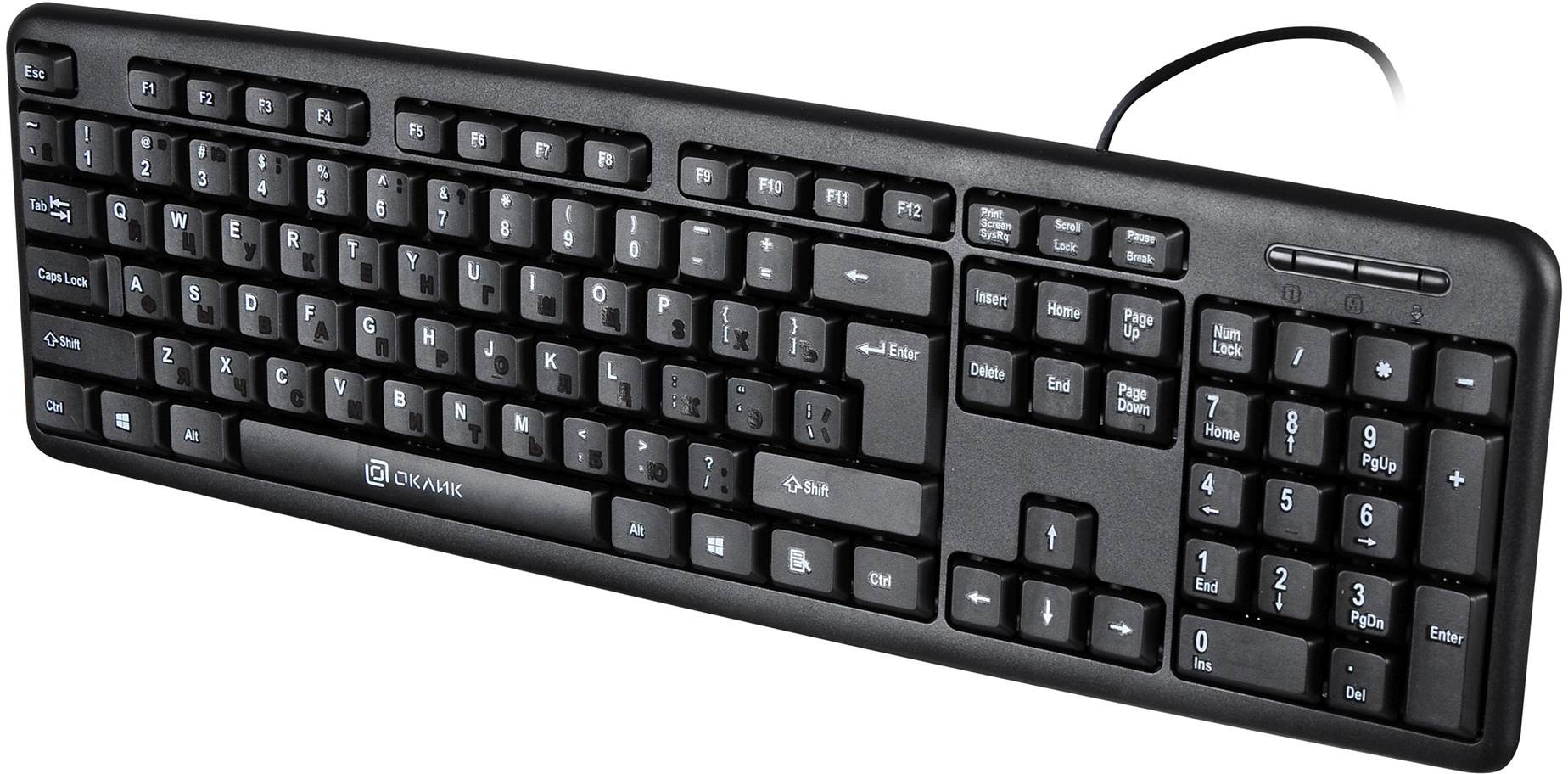 Клавиатура Оклик 90M черный USB
