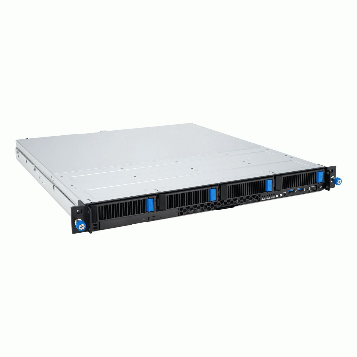 Сервер ASUS RS300-E12-PS4 1U, 1x Socket LGA1700  E-2400, 4 x DDR5 UDIMM ECC, 4 x 3.5" (SATA/SAS/NVM