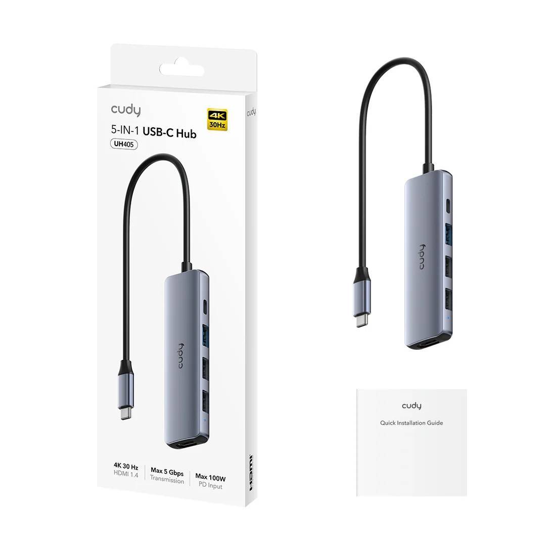 Адаптер 5-IN-1 USB-C Hub with 4K HDMI
