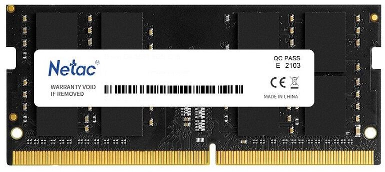 Память DDR4 4Gb 2666MHz Netac NTBSD4N26SP-04 Basic RTL PC4-21300 CL19 SO-DIMM 260-pin 1.2В single ra