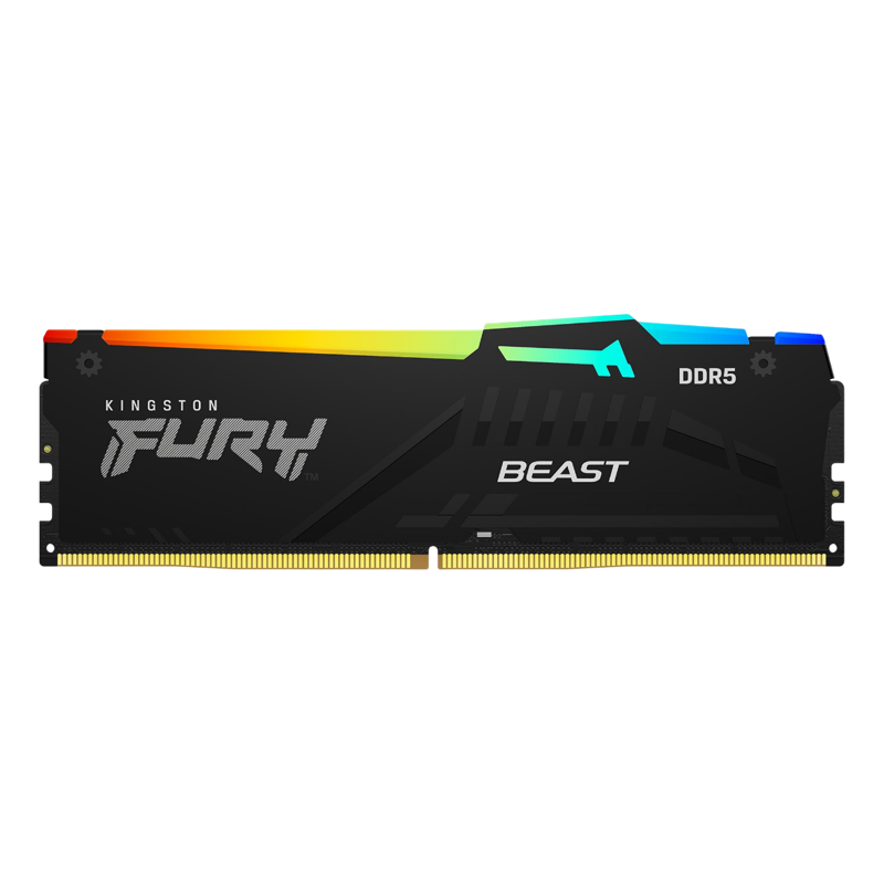 Память DDR5 2x32GB 5200MHz Kingston KF552C40BB2AK2-64 Fury Beast Black RGB RTL Gaming PC5-41600 CL40