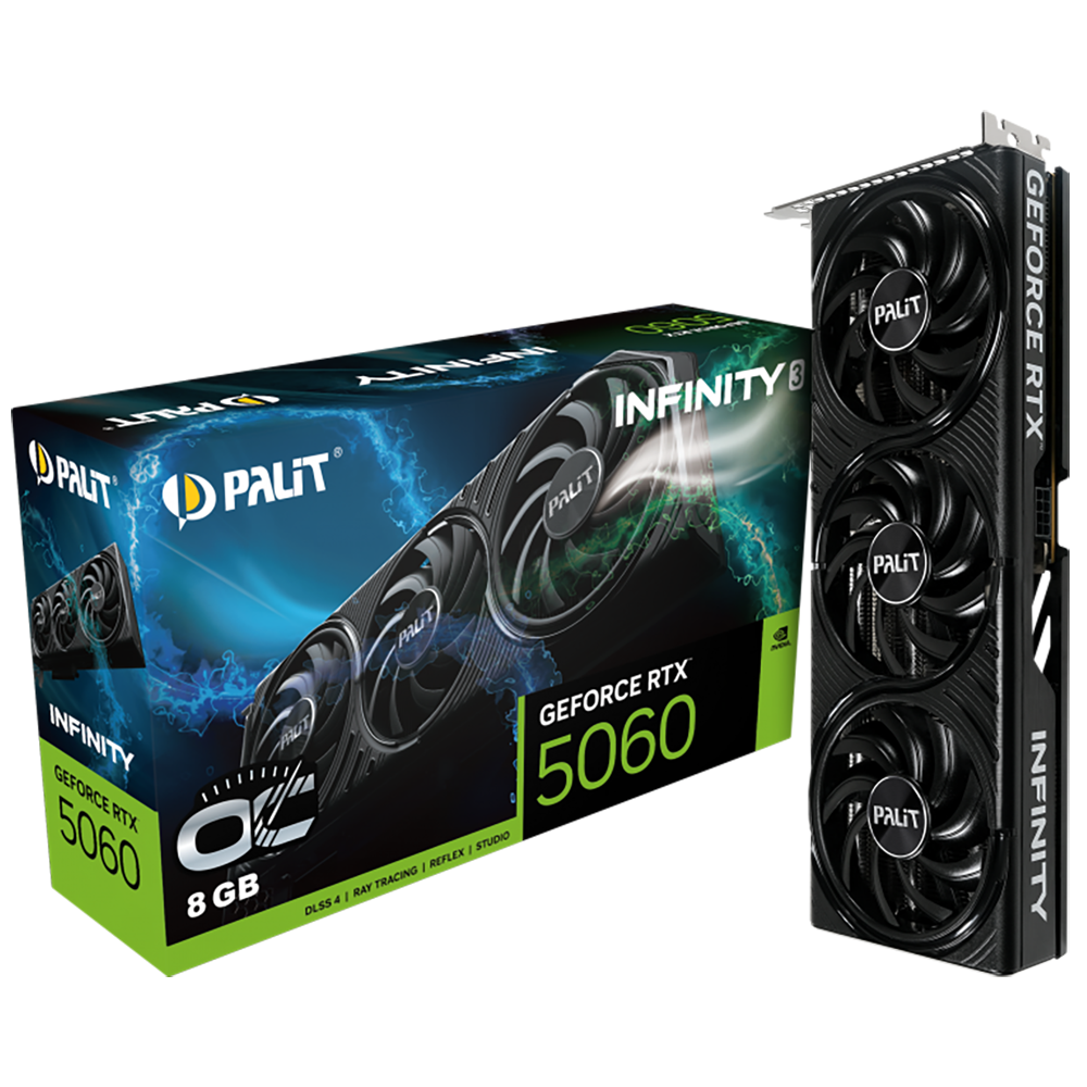 Видеокарта Palit PCI-E 5.0 PA-RTX5060 INFINITY 3 OC NVIDIA GeForce RTX 5060 8Gb 128bit GDDR7 2280/28