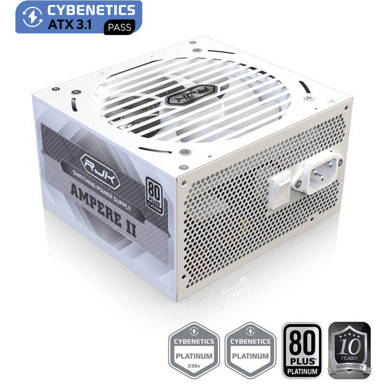 Блоки питания Raijintek AMPERE II 1200, 1200W 80+ Platinum (ATX, 3.1, PCIe 5.1, Full-modular, 1x24(2