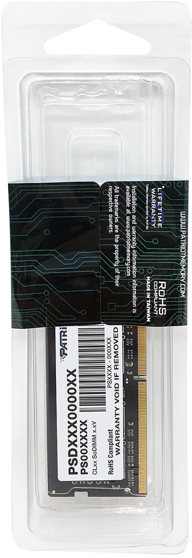 Память DDR4 16Gb 3200MHz Patriot PSD416G320081S Signature RTL PC4-25600 CL22 SO-DIMM 260-pin 1.2В si