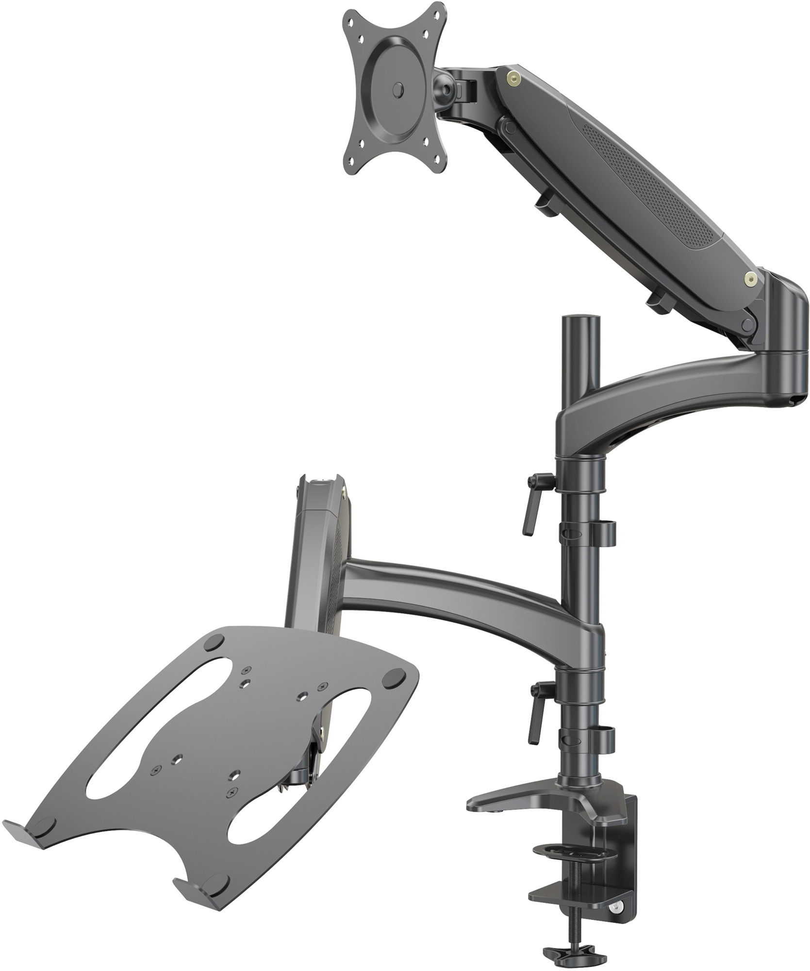 Кронштейн для монитора/ноутбука Cactus CS-VM-LH08-BK черный 13"-32" макс.16кг настольный поворот и н