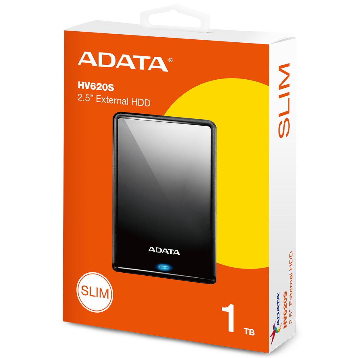 Жесткий диск внешний ADATA HV620S Black AHV620S-1TU31-CBK 1TB 2.5" USB 3.2 Gen1, LED Indicator,