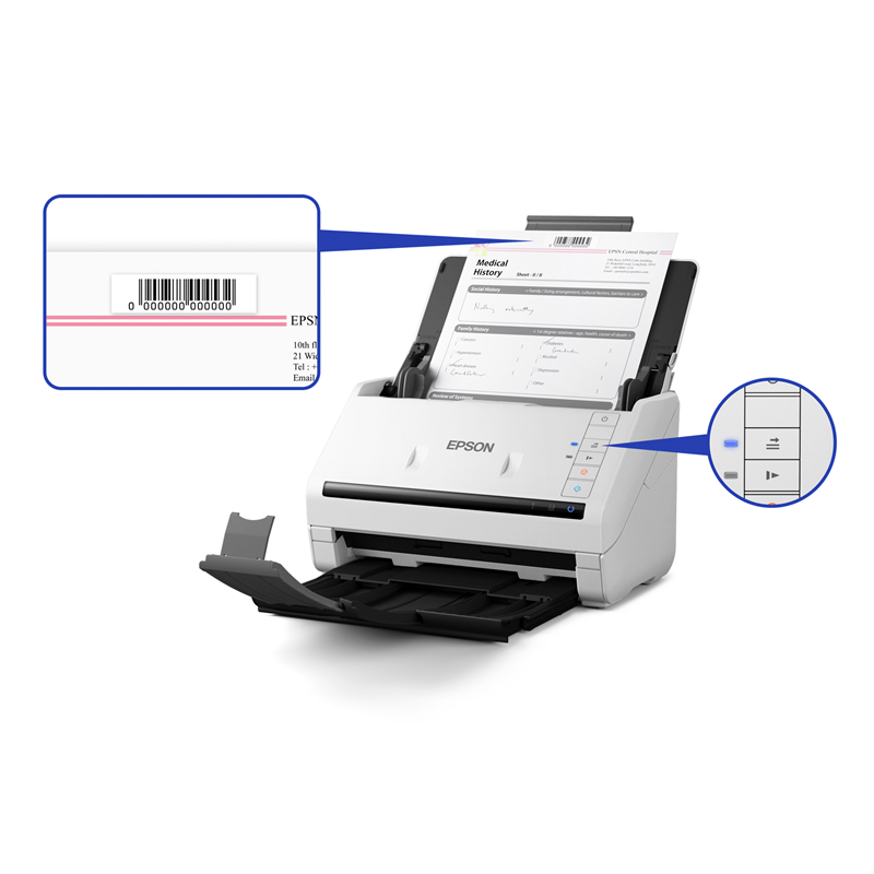 EPSON WorkForce DS-530II  (B11B261401) {, A4, протяжной, 600dpi, 35 стр. / мин, USB3.0, DADF} 