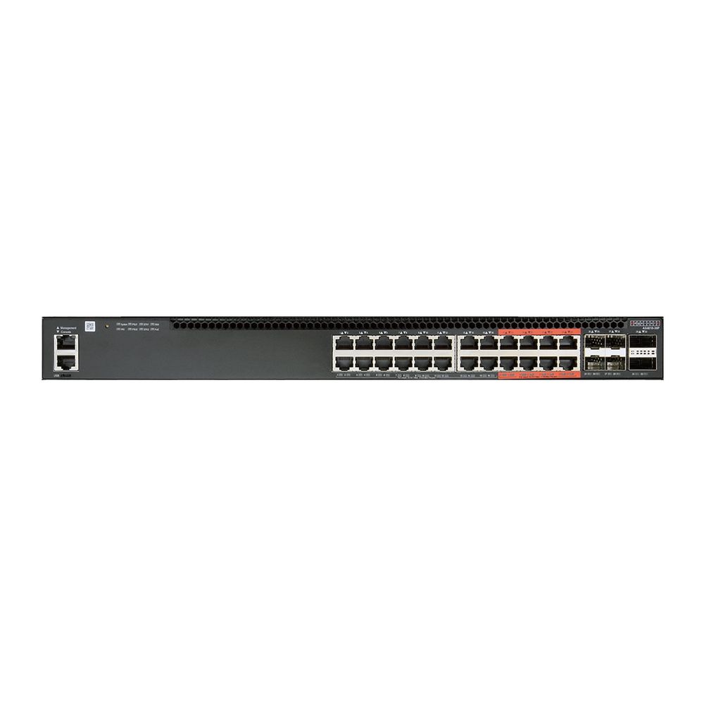 Коммутатор Edge-corE 4610-30P-O-AC-F Edge-corE AS4610-30P, 24-Port GE RJ45 port PoE+, last 8 ports U