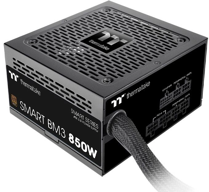 Блок питания Thermaltake ATX 850W Smart BM3 Gen.5 80+ bronze (20+4pin) APFC 120mm fan 6xSATA Cab Man