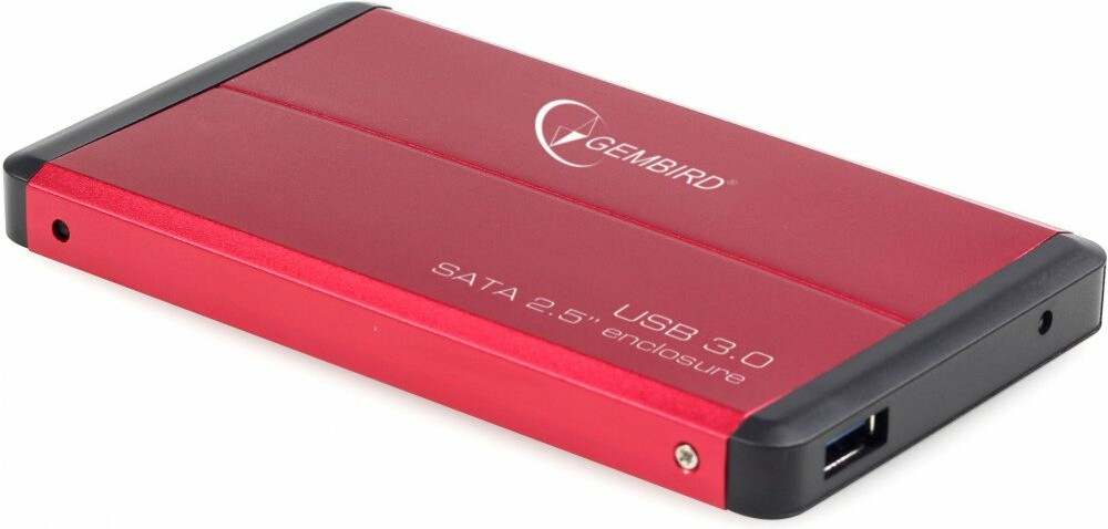 Gembird EE2-U3S-2-R Внешний корпус 2.5" Gembird EE2-U3S-2 ,  красный, USB 3.0, SATA
