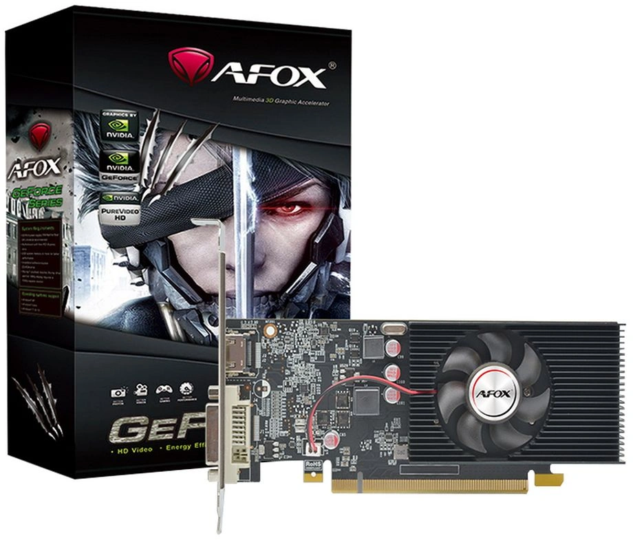 Видеокарта Afox PCI-E 3.0 AF1030-4096D4L5 NVIDIA GeForce GT 1030 4Gb 64bit GDDR4 1152/2100 DVIx1 HDM