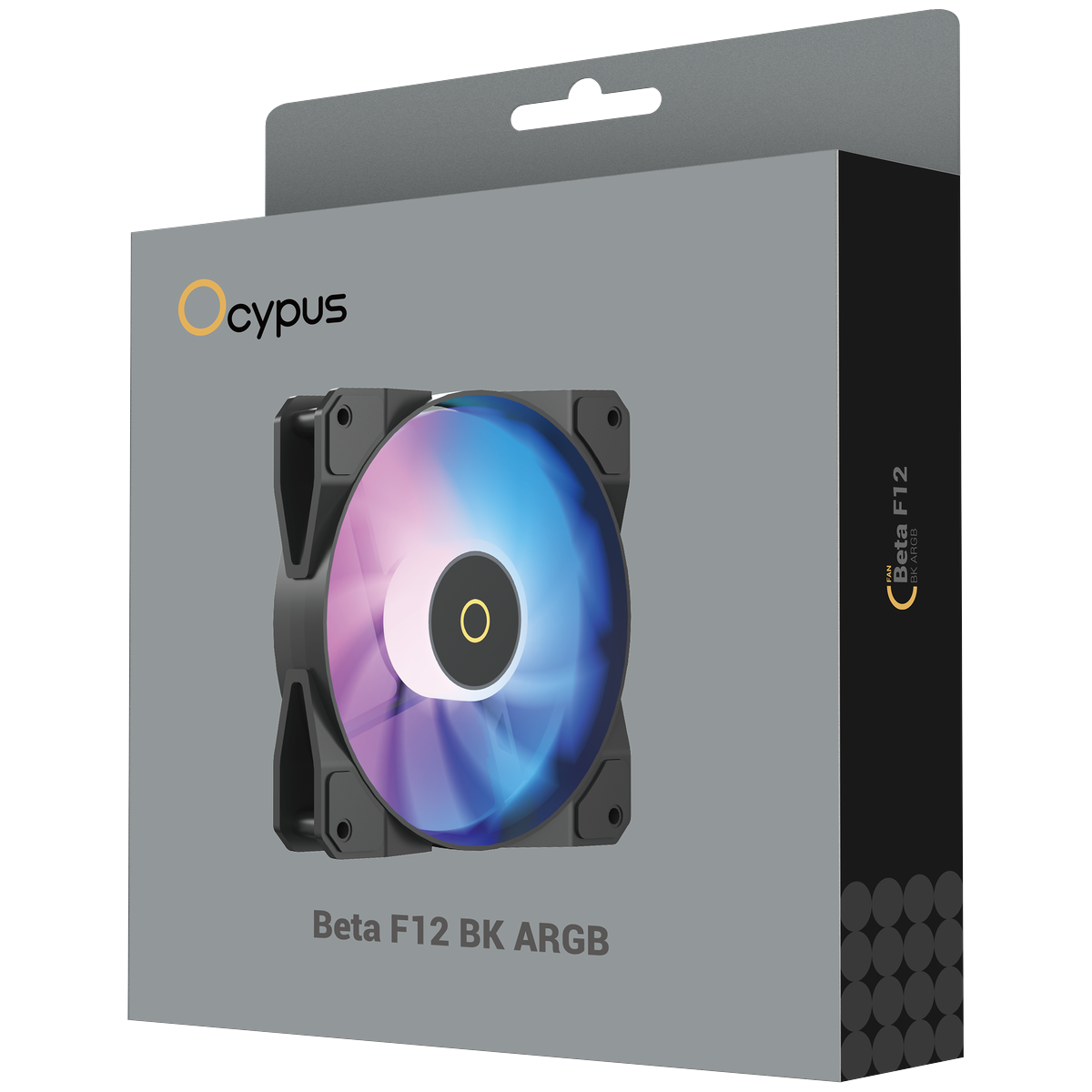 Вентилятор для корпуса Ocypus Beta F12 BK ARGB, 120x120x25mm, 3-PIN, 800-1600 RPM, 29 DBA MAX, HYDRO