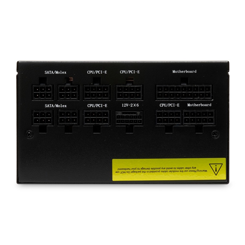 Блок питания HSPD, 1000W 80+ Gold (ATX, 2.52, Full modular, 1x24(20+4)pin 600mm, 2xCPU 8(4+4)pin 700