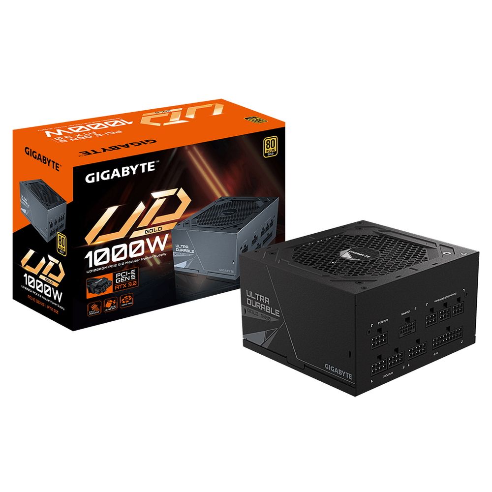 Блок питания Gigabyte ATX 1000W GP-UD1000GM PG5 Gen.5 80+ gold (20+4pin) APFC 120mm fan 8xSATA Cab M