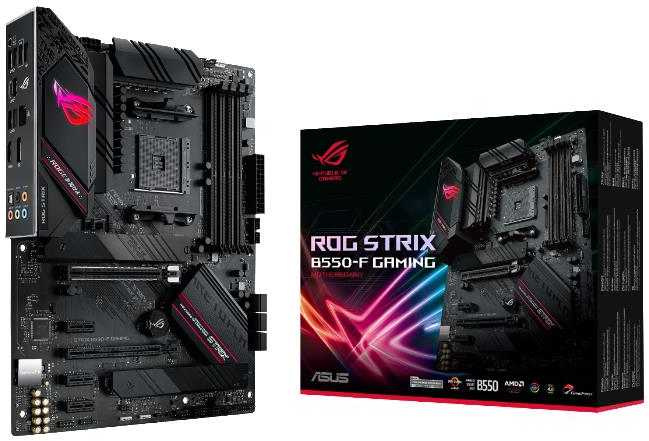 Материнская плата Asus ROG STRIX B550-F GAMING Soc-AM4 AMD B550 4xDDR4 ATX AC`97 8ch(7.1) 2.5Gg RAID