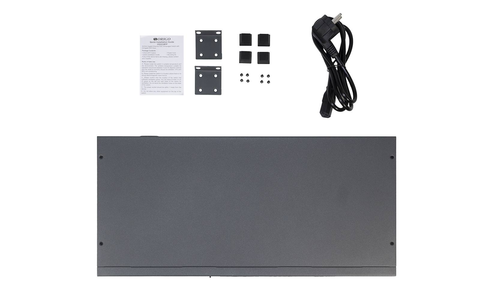 Коммутатор Origo OS2218FP/200W OS2218FP/200W/A1A (L2) 16x1Гбит/с 2SFP 16PoE+ 250W неуправляемый