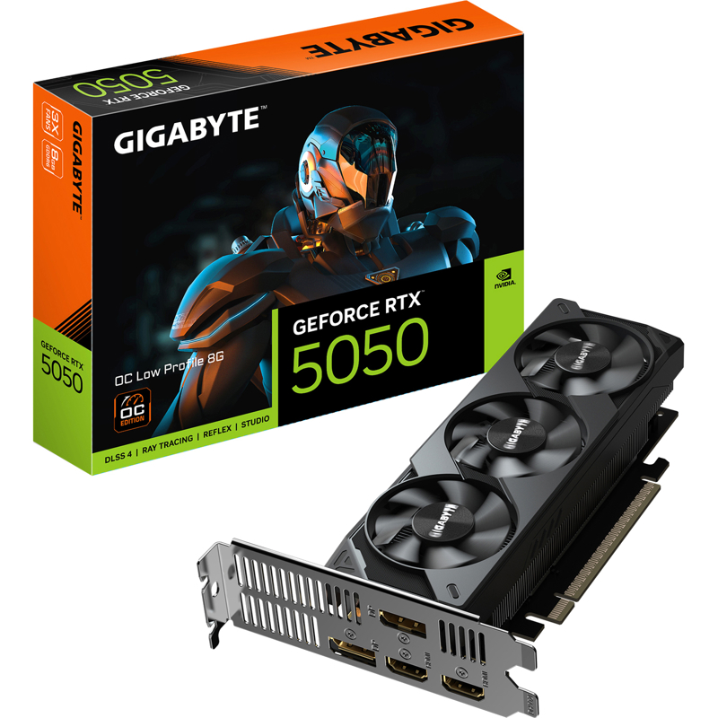Видеокарта Gigabyte PCI-E 5.0 GV-N5050OC-8GL 1.0 NVIDIA GeForce RTX 5050 8Gb 128bit GDDR6 2587/20000
