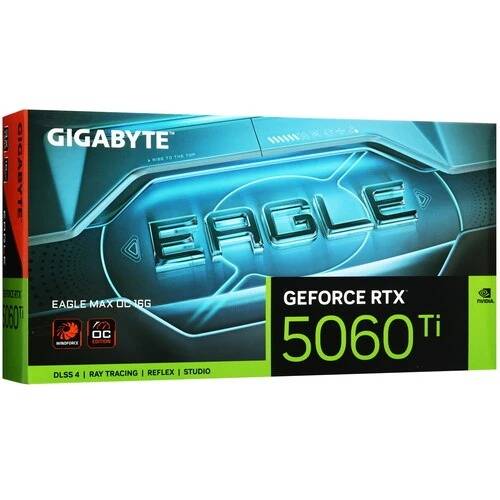 Видеокарта Gigabyte PCI-E 5.0 GV-N506TEAGLEMAX OC-16GD 1.0 NVIDIA GeForce RTX 5060TI 16Gb 128bit GDD