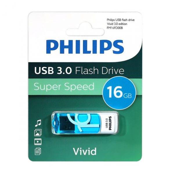 Флеш накопитель 16GB PHILIPS VIVID3.0 16GB, USB 3.0