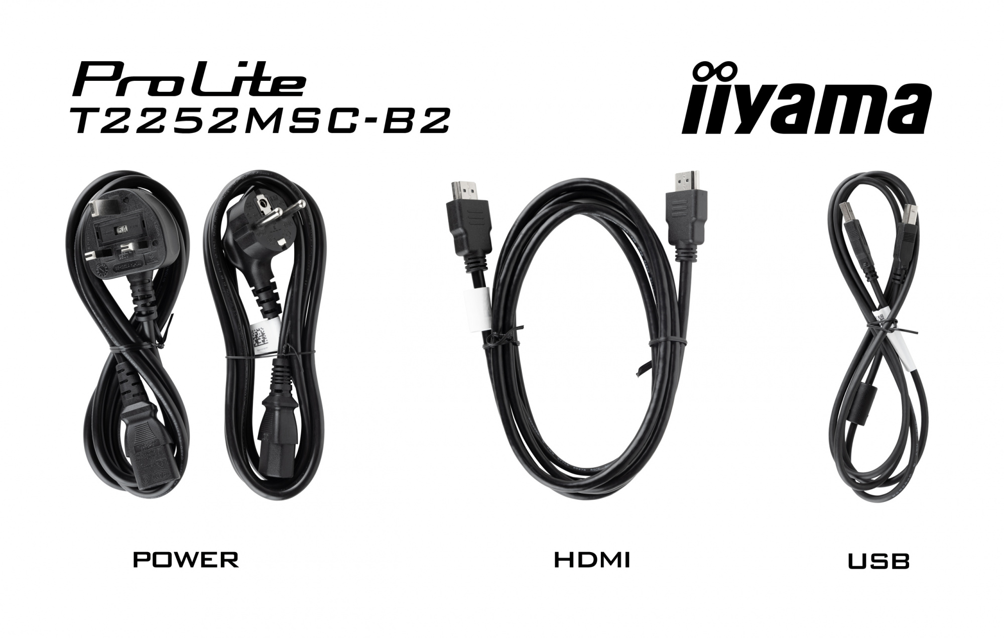 Монитор Iiyama 21.5" ProLite T2252MSC-B2 черный IPS LED 5ms 16:9 HDMI M/M глянцевая 250cd 178гр/178г