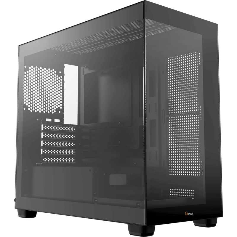 Корпус Ocypus Gamma C52 BK, Mini-Tower, TG, no fans, 1xUSB-A 3.0 + 2xUSB 2.0, mATX, mITX Black