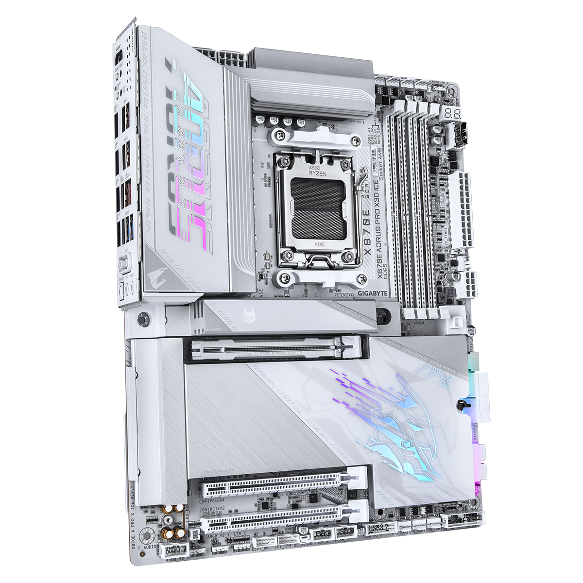 Материнская плата Gigabyte X870E AORUS PRO X3D ICE Socket AM5 AMD X870E 4xDDR5 ATX AC`97 8ch(7.1) 5G